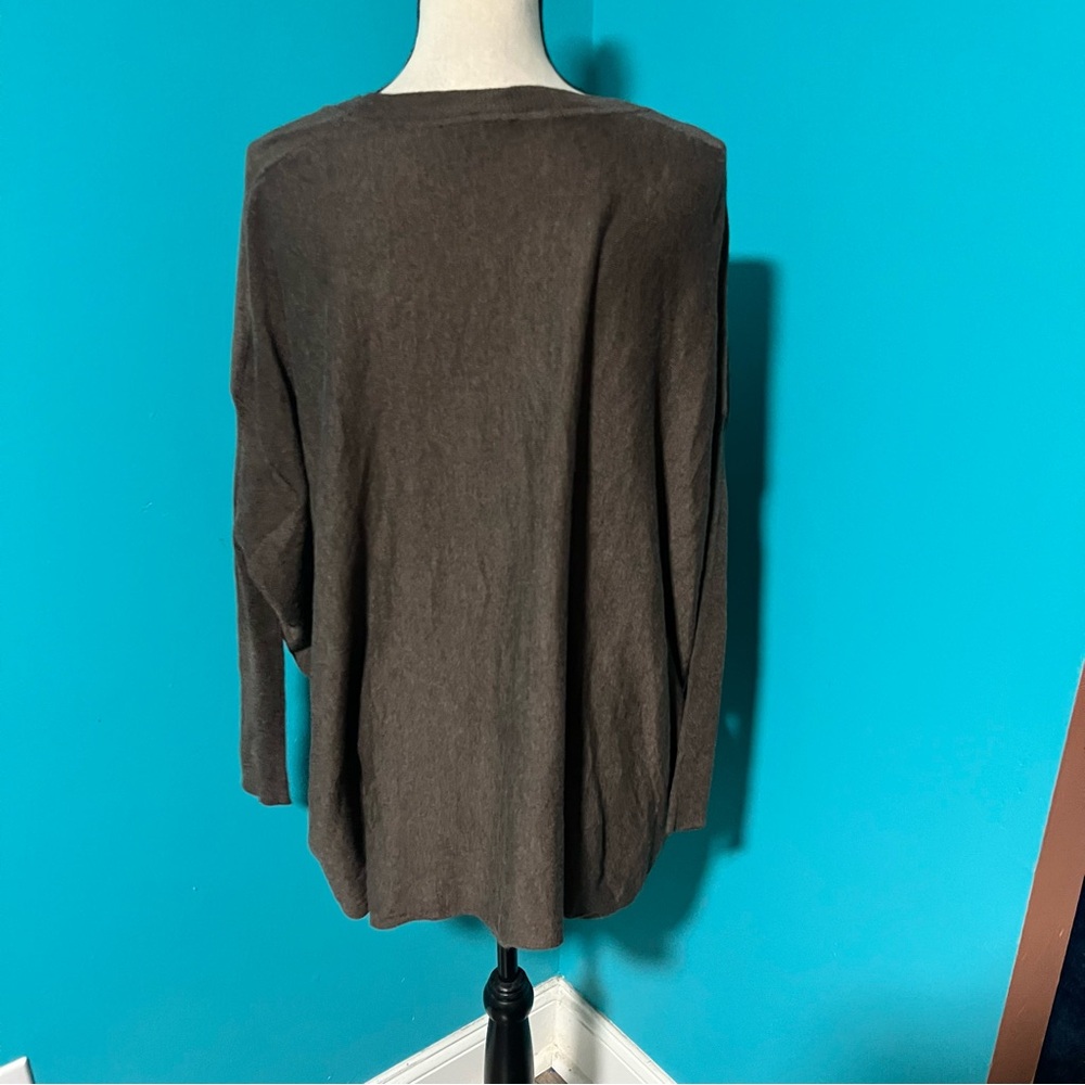 Grade & Gather S/M Solid Brown Lightweight Batwin… - image 4